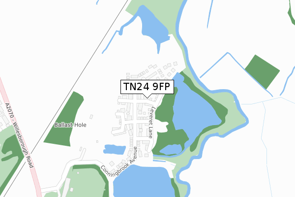 TN24 9FP map - large scale - OS Open Zoomstack (Ordnance Survey)