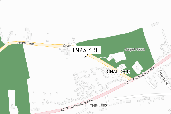 TN25 4BL map - large scale - OS Open Zoomstack (Ordnance Survey)