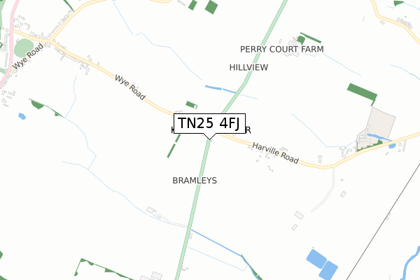 TN25 4FJ map - small scale - OS Open Zoomstack (Ordnance Survey)