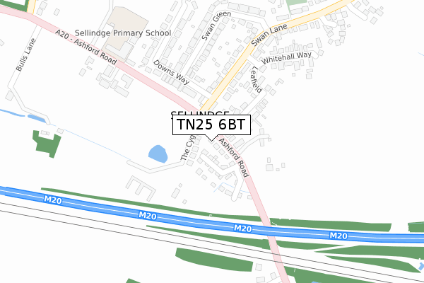 TN25 6BT map - large scale - OS Open Zoomstack (Ordnance Survey)