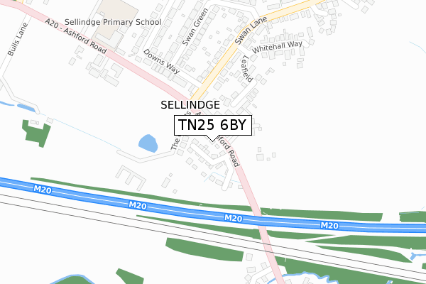 TN25 6BY map - large scale - OS Open Zoomstack (Ordnance Survey)