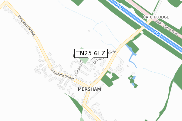 TN25 6LZ map - large scale - OS Open Zoomstack (Ordnance Survey)