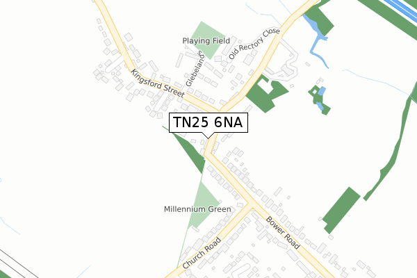 TN25 6NA map - large scale - OS Open Zoomstack (Ordnance Survey)