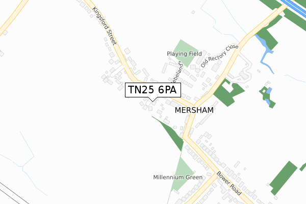 TN25 6PA map - large scale - OS Open Zoomstack (Ordnance Survey)