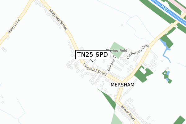 TN25 6PD map - large scale - OS Open Zoomstack (Ordnance Survey)