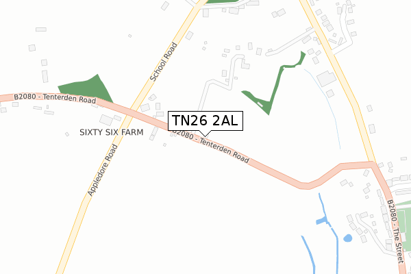 TN26 2AL map - large scale - OS Open Zoomstack (Ordnance Survey)