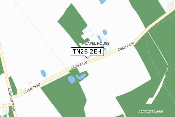 TN26 2EH map - large scale - OS Open Zoomstack (Ordnance Survey)