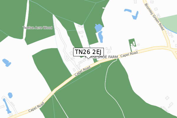 TN26 2EJ map - large scale - OS Open Zoomstack (Ordnance Survey)