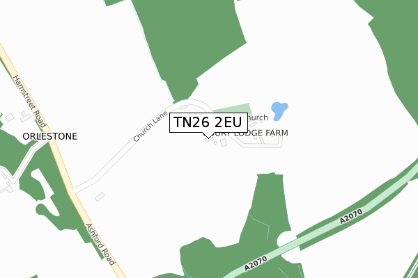 TN26 2EU map - large scale - OS Open Zoomstack (Ordnance Survey)