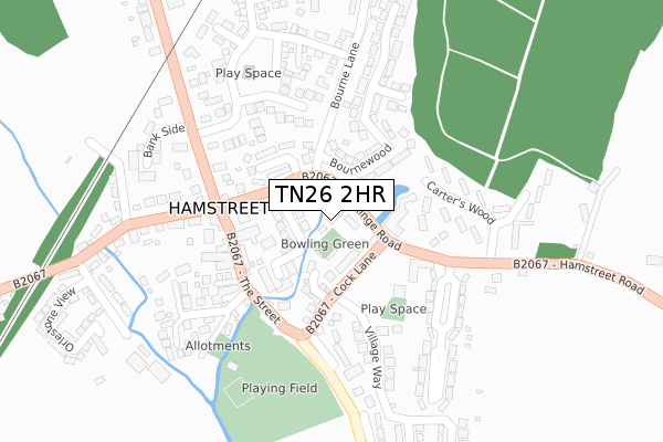 TN26 2HR map - large scale - OS Open Zoomstack (Ordnance Survey)