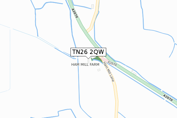 TN26 2QW map - large scale - OS Open Zoomstack (Ordnance Survey)