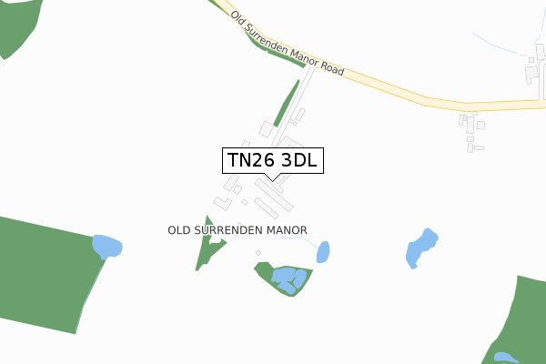 TN26 3DL map - large scale - OS Open Zoomstack (Ordnance Survey)