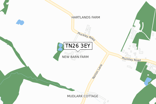 TN26 3EY map - large scale - OS Open Zoomstack (Ordnance Survey)