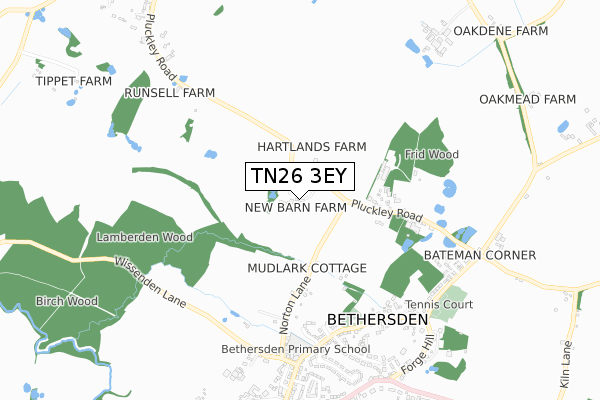 TN26 3EY map - small scale - OS Open Zoomstack (Ordnance Survey)