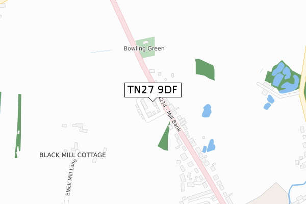 TN27 9DF map - large scale - OS Open Zoomstack (Ordnance Survey)