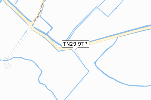 TN29 9TP map - large scale - OS Open Zoomstack (Ordnance Survey)