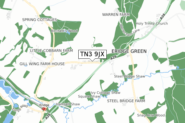 TN3 9JX map - small scale - OS Open Zoomstack (Ordnance Survey)