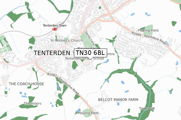 TN30 6BL map - small scale - OS Open Zoomstack (Ordnance Survey)