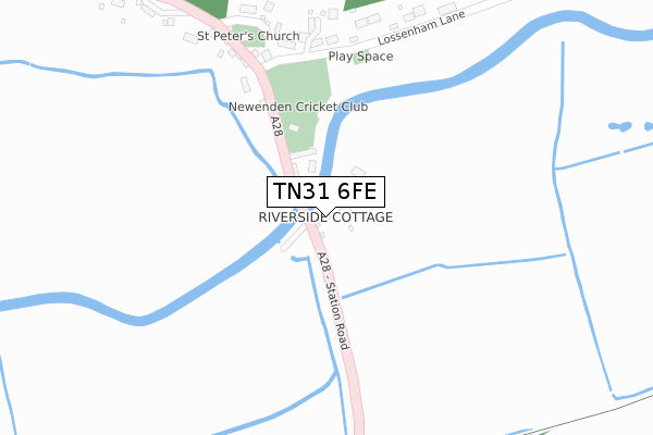 TN31 6FE map - large scale - OS Open Zoomstack (Ordnance Survey)