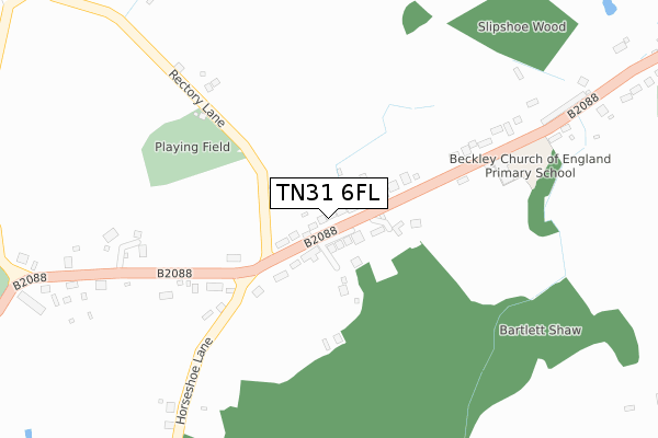 TN31 6FL map - large scale - OS Open Zoomstack (Ordnance Survey)