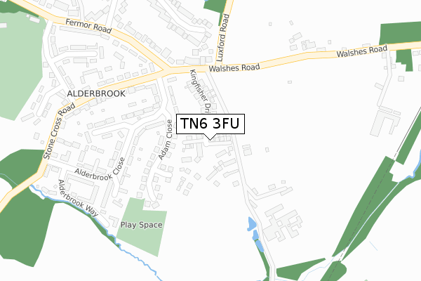 TN6 3FU map - large scale - OS Open Zoomstack (Ordnance Survey)