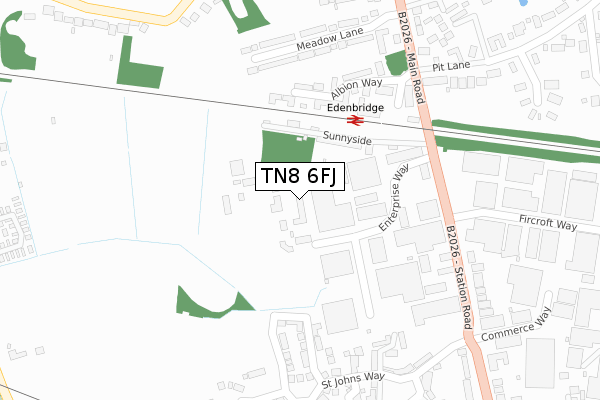 TN8 6FJ map - large scale - OS Open Zoomstack (Ordnance Survey)