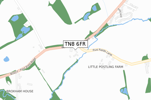 TN8 6FR map - large scale - OS Open Zoomstack (Ordnance Survey)