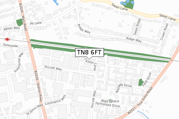 TN8 6FT map - large scale - OS Open Zoomstack (Ordnance Survey)
