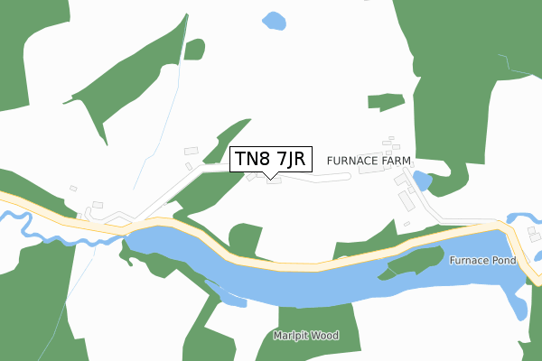 TN8 7JR map - large scale - OS Open Zoomstack (Ordnance Survey)