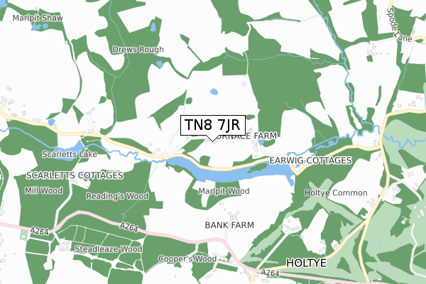 TN8 7JR map - small scale - OS Open Zoomstack (Ordnance Survey)