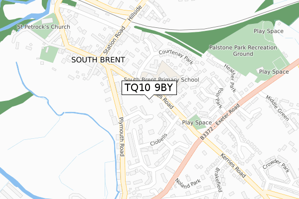 TQ10 9BY map - large scale - OS Open Zoomstack (Ordnance Survey)