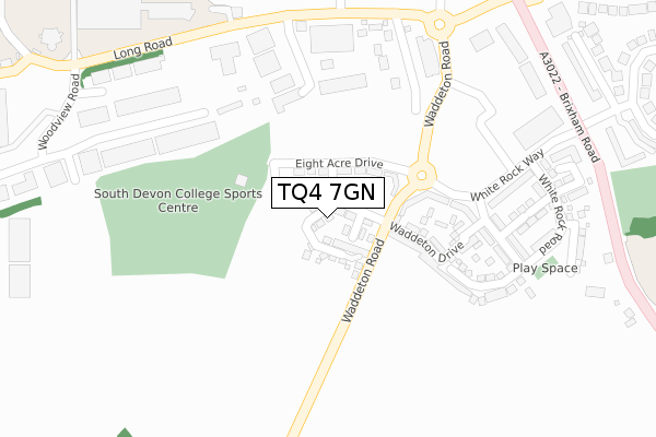 TQ4 7GN map - large scale - OS Open Zoomstack (Ordnance Survey)