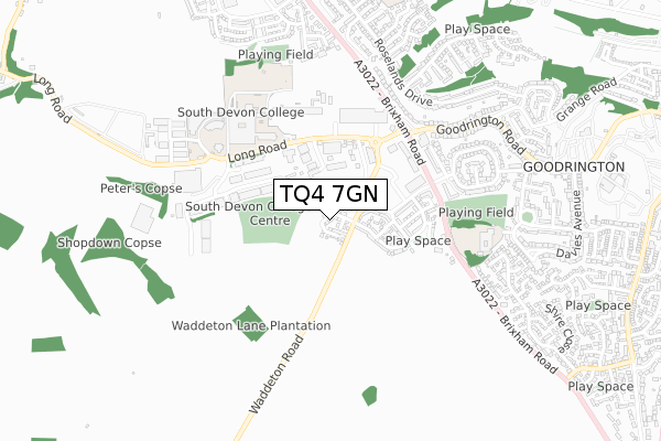 TQ4 7GN map - small scale - OS Open Zoomstack (Ordnance Survey)