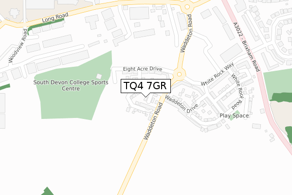 TQ4 7GR map - large scale - OS Open Zoomstack (Ordnance Survey)