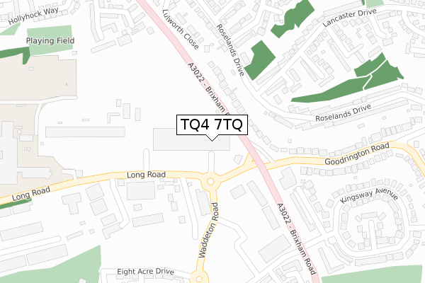 TQ4 7TQ map - large scale - OS Open Zoomstack (Ordnance Survey)