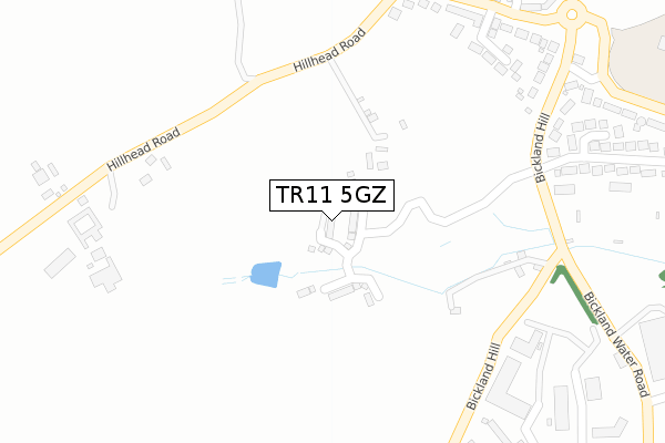 TR11 5GZ map - large scale - OS Open Zoomstack (Ordnance Survey)