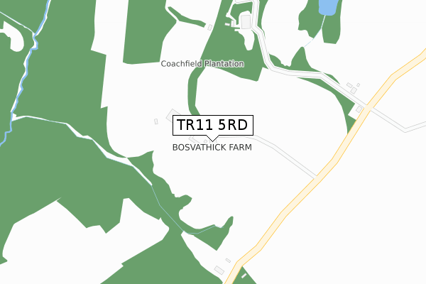 TR11 5RD map - large scale - OS Open Zoomstack (Ordnance Survey)