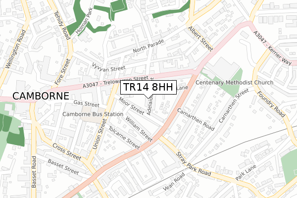 TR14 8HH map - large scale - OS Open Zoomstack (Ordnance Survey)