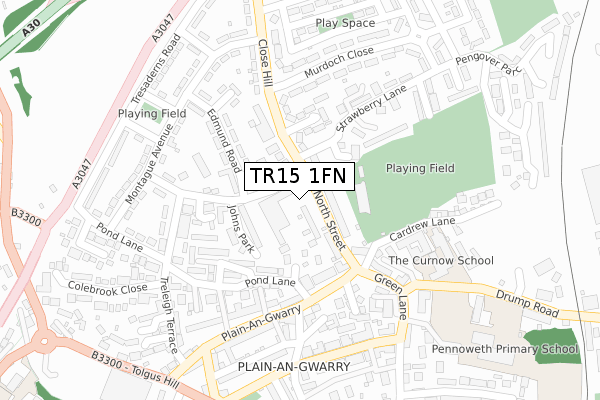 TR15 1FN map - large scale - OS Open Zoomstack (Ordnance Survey)