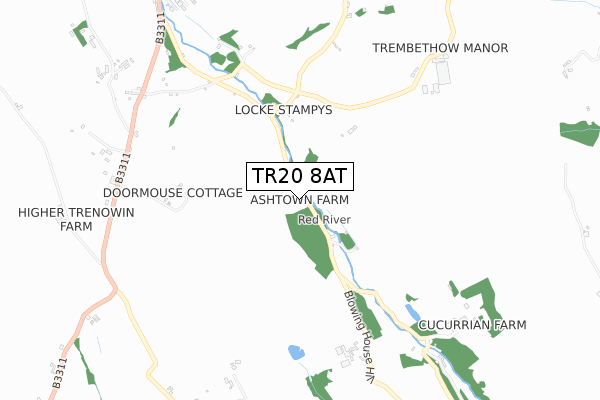 TR20 8AT map - small scale - OS Open Zoomstack (Ordnance Survey)