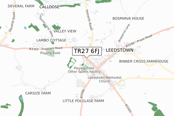 TR27 6FJ map - small scale - OS Open Zoomstack (Ordnance Survey)