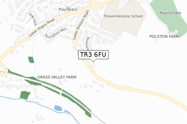 TR3 6FU map - large scale - OS Open Zoomstack (Ordnance Survey)