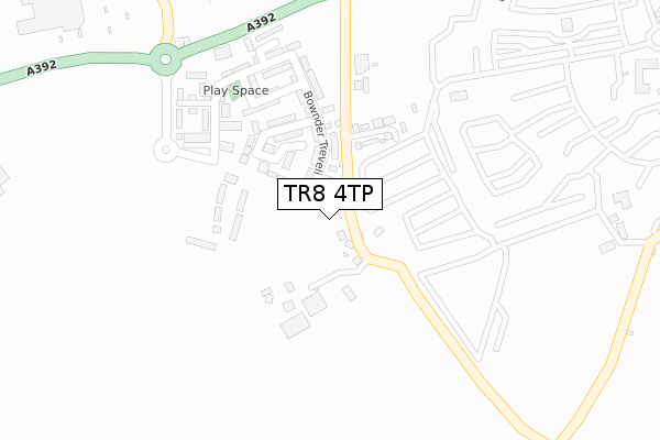 TR8 4TP map - large scale - OS Open Zoomstack (Ordnance Survey)