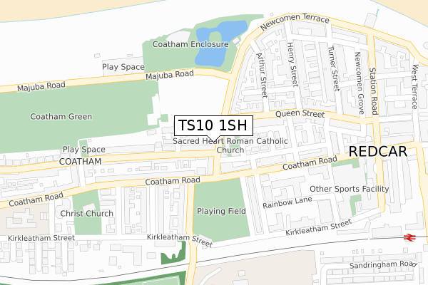 TS10 1SH map - large scale - OS Open Zoomstack (Ordnance Survey)