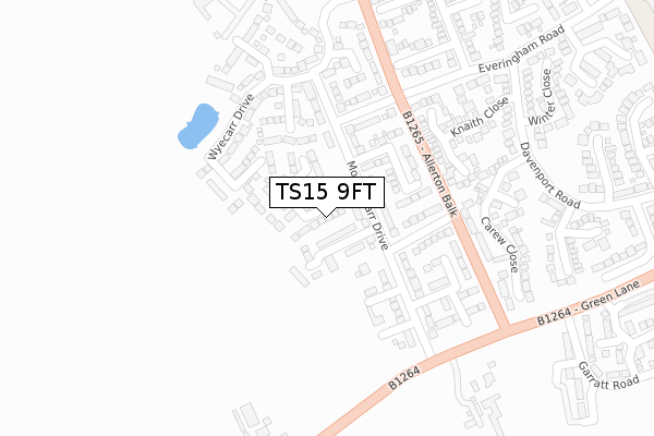 TS15 9FT map - large scale - OS Open Zoomstack (Ordnance Survey)