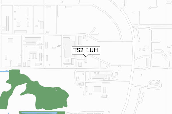 TS2 1UH map - large scale - OS Open Zoomstack (Ordnance Survey)