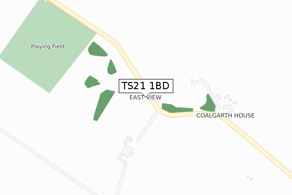 TS21 1BD map - large scale - OS Open Zoomstack (Ordnance Survey)