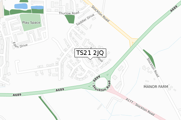 TS21 2JQ map - large scale - OS Open Zoomstack (Ordnance Survey)