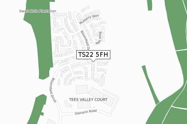 TS22 5FH map - large scale - OS Open Zoomstack (Ordnance Survey)