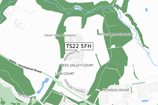 TS22 5FH map - small scale - OS Open Zoomstack (Ordnance Survey)